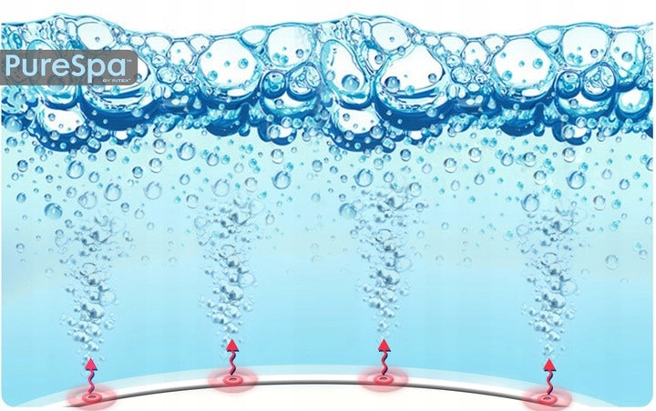 Basen z Hydromasażem 4 osobowy Nadmuchiwany Okrągły 795 l 196x71cm INTEX