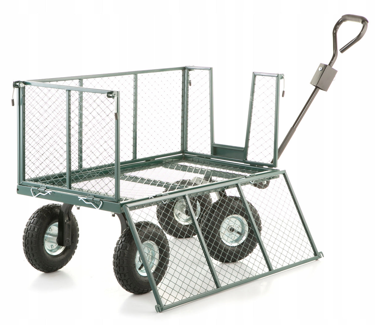 Wózek Transportowy Rozkładany Ogrodowy Taczka Przyczepka Burty 450 kg 250L