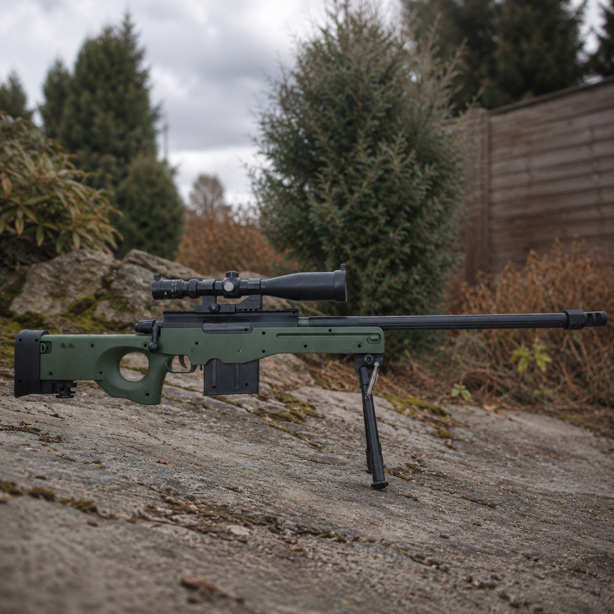 Karabin Snajperski na Kulki Pistolet Laser Luneta + Kulki Snajperka AWP