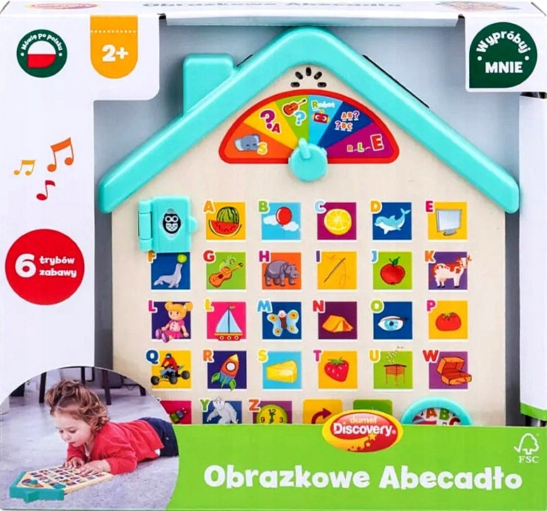 MÓWIĄCE ABECADŁO OBRAZKOWE ALFABET+PANEL DOTYKOWY