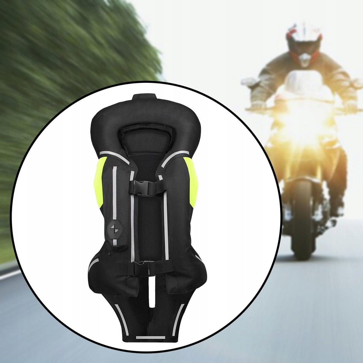 Kamizelka Motocyklowa z Poduszką Powietrzną Odblaskowa Odzież Ochronna L