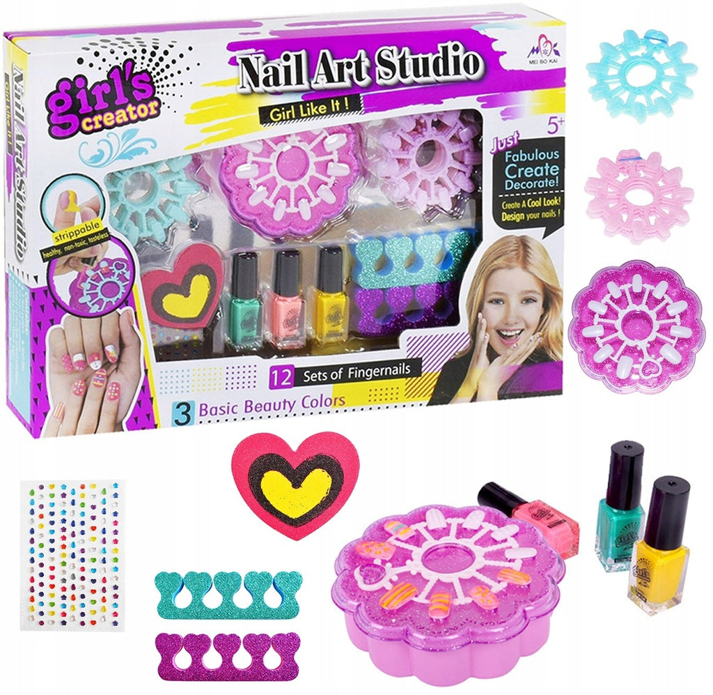 Zestaw Do MANICURE Malowania Paznocki Dla Dzieci