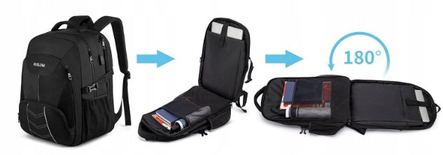 Plecak Turystyczny DUŻY Damski Męski Na Laptopa W Góry ŁADOWANIE USB 41-60L