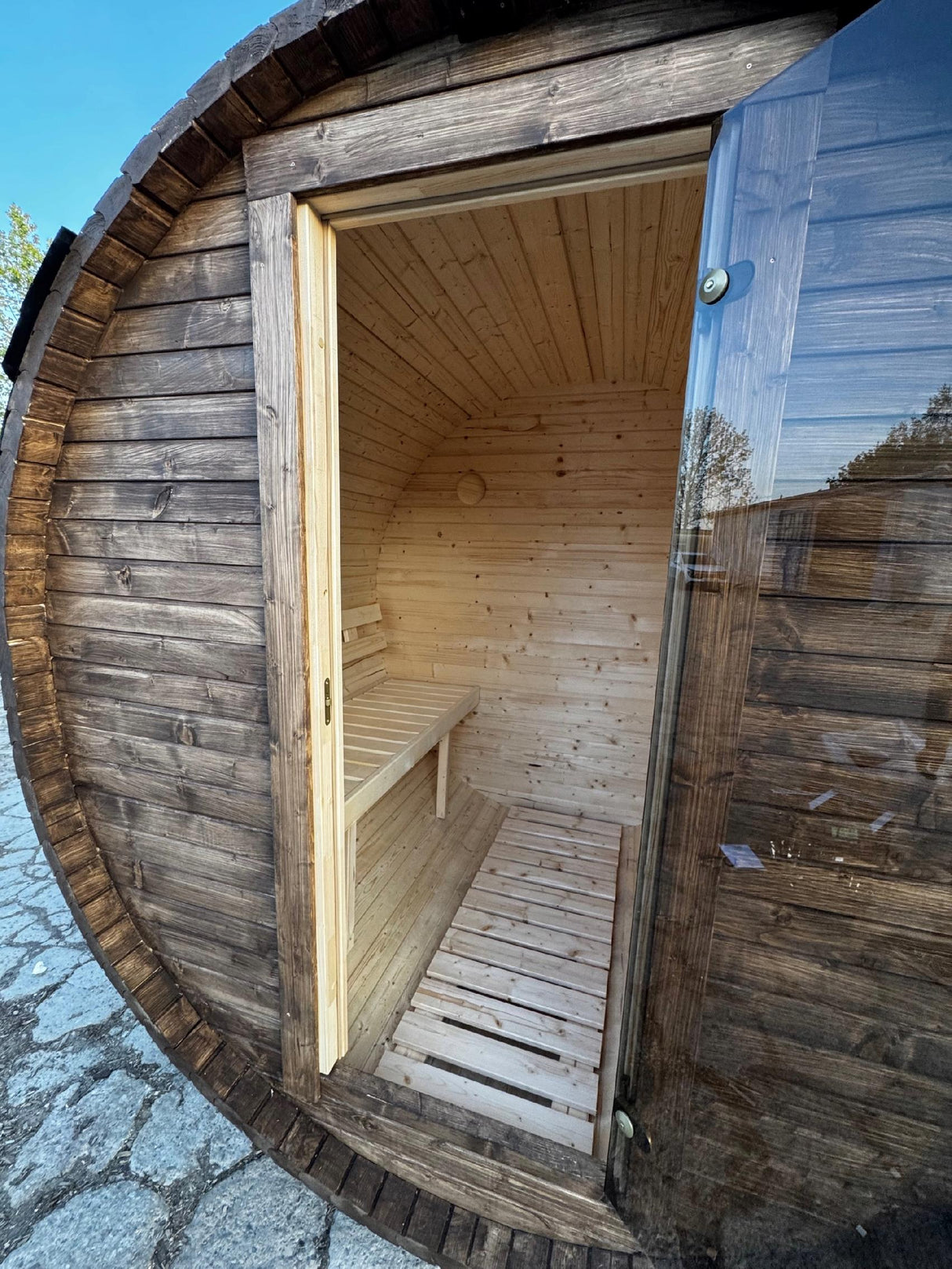 Sauna Ogrodowa do Samodzielnego Montażu Szwedzkie Drewno Beczka 180 cm