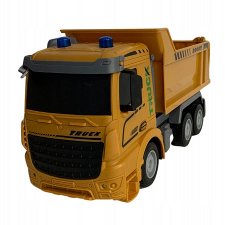 Zdalnie Sterowana Wywrotka Budowlana Dzieci Pilot 2.4GHz Światła 35cm RC