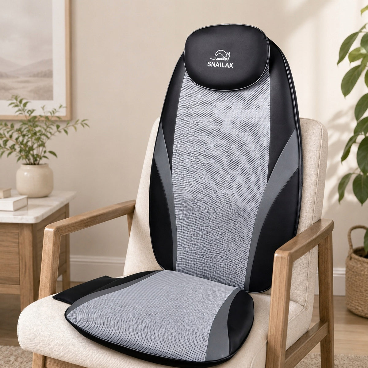 Mata Masująca Masażer SNAILAX SHIATSU SL-256 Szary Wibracja Funkcja Grzania