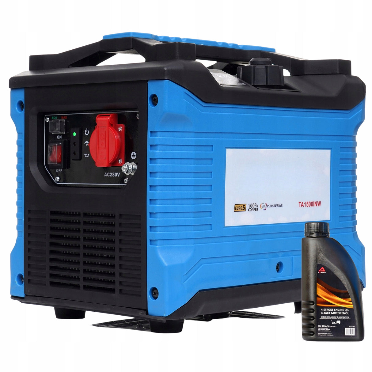 Generator Prądu Agregat Inwertorowy Prądnica 1200W 230V Olej Gratis