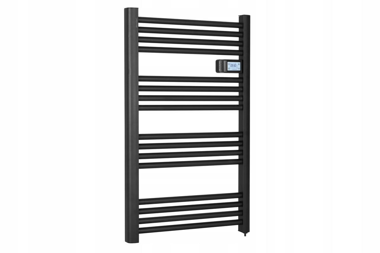 Grzejnik Łazienkowy Aluminium Drabinka Elektryczny Programator Czarny 500 W