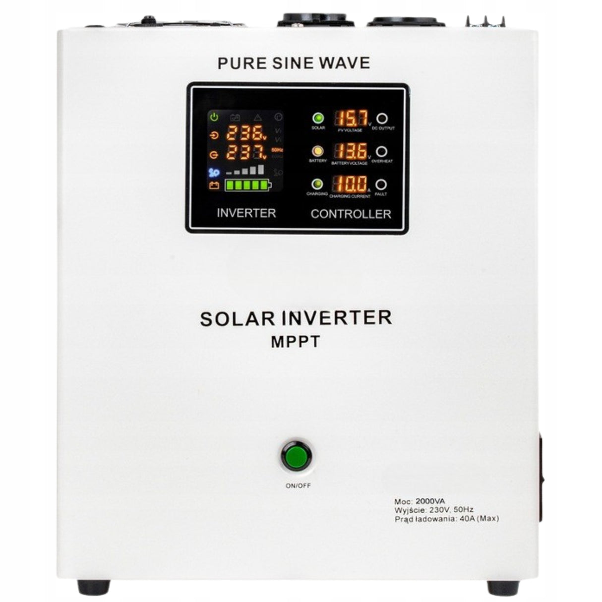 Przetwornica Inwerter Solarny Czysty Sinus Niezawodne Źródło Energii 2000 W
