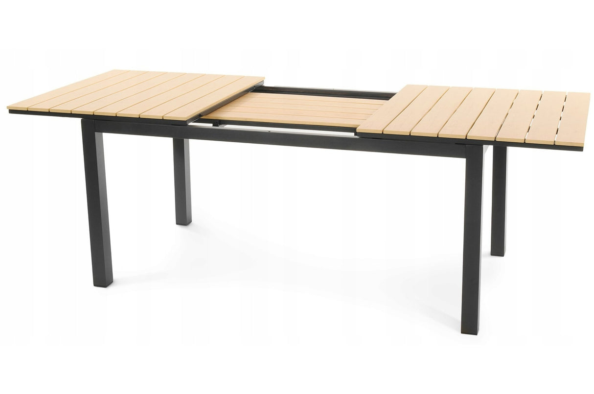 Duży Stół Ogrodowy Rozkładany Aluminiowy Prostokątny 8 Osób 160/210x90 cm