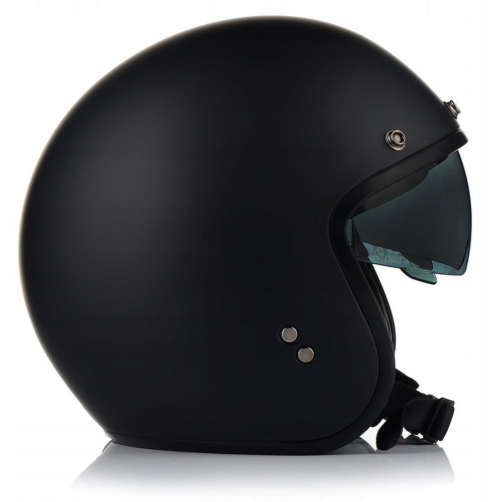 Kask Motocyklowy Otwarty VITO SPECJAL Chopper Cruiser + Daszek Blenda M MAT