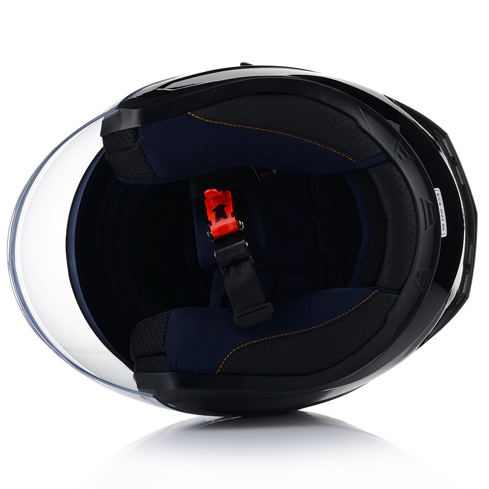 Kask Motocyklowy Otwarty Ochronny Chopper Skuter Czarny Połysk Rozmiar XL