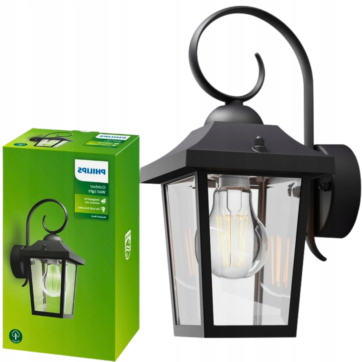Lampa Ogrodowa LED Kinkiet Elewacyjny BUZZARD E27 IP44 Latarnia PHILIPS