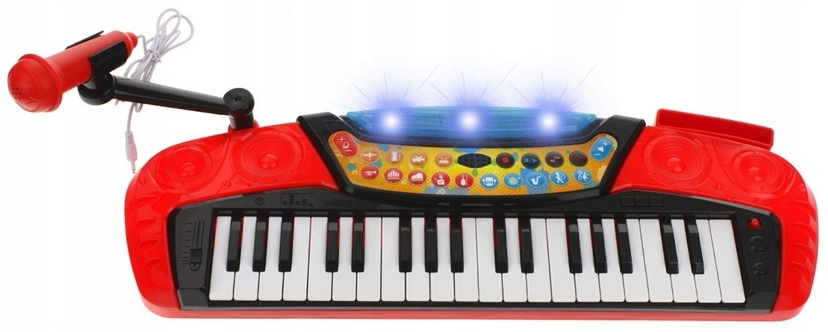 Keyboard Organki Pianinko dla Dzieci Mikrofon Stołek Nagrywanie MP3 Statyw