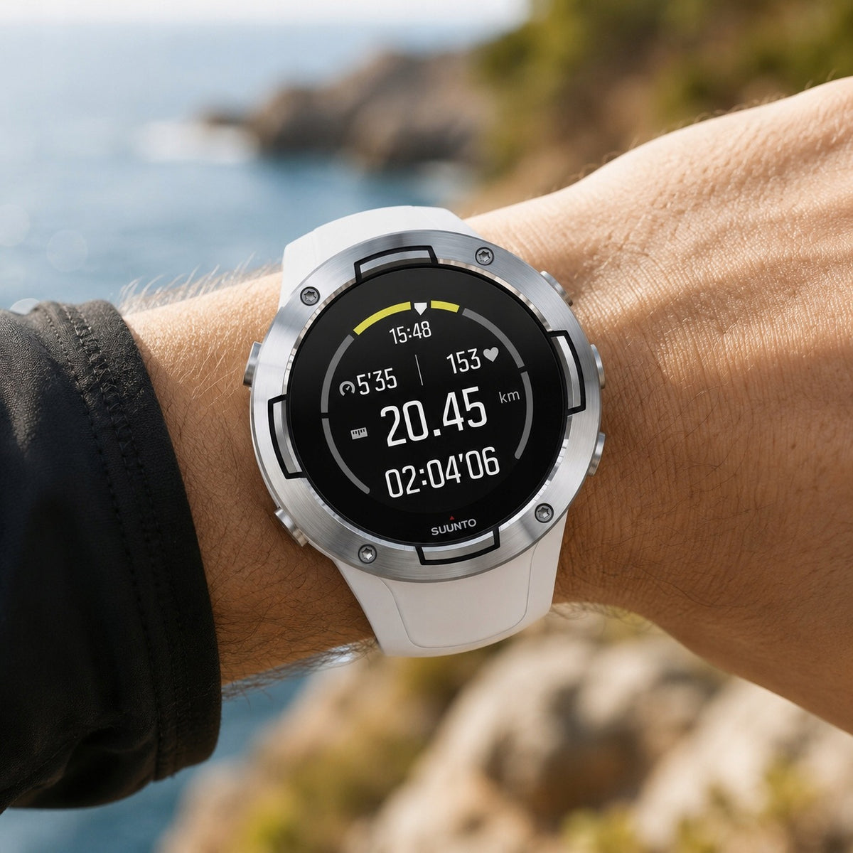 Zegarek Sportowy Suunto 5 Biały Multisportowy Rozmiar Uniwersalny Okrągły