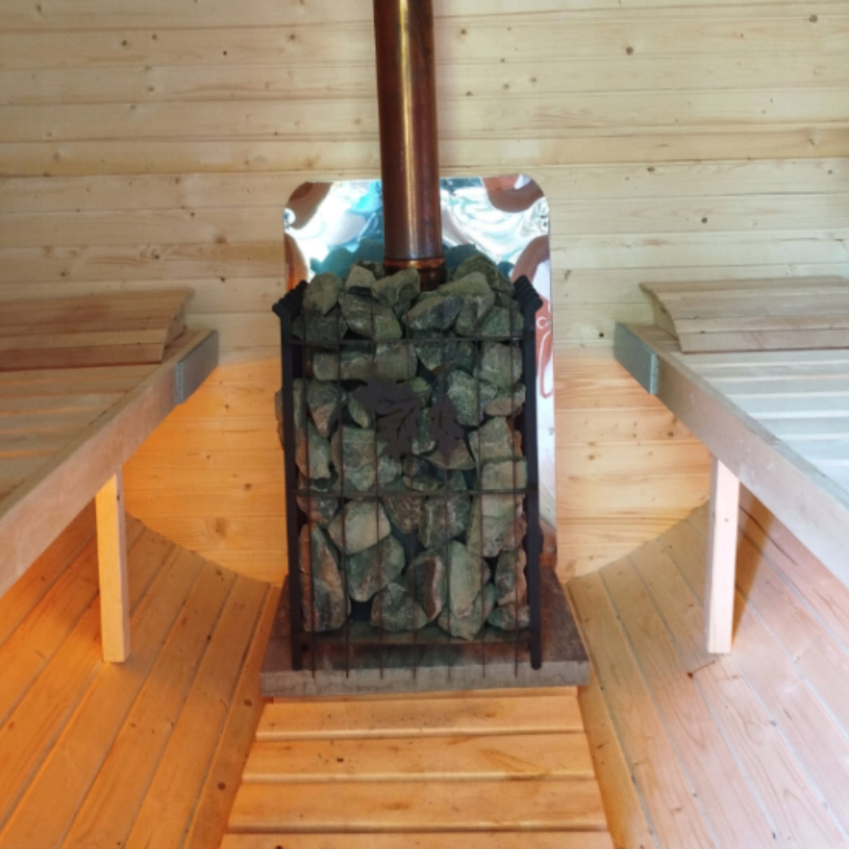 Sauna Ogrodowa Zestaw z Piecem HARVIA PC90i Balia 120 cm Beczka 340 cm