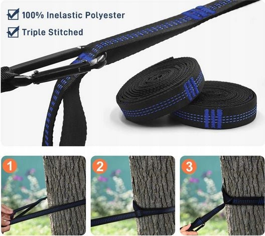 HAMAK HUŚTAWKA 2-OSOBOWY TURYSTYCZNY OGRODOWY WYGODNY DUŻY LEKKI XXL 200KG