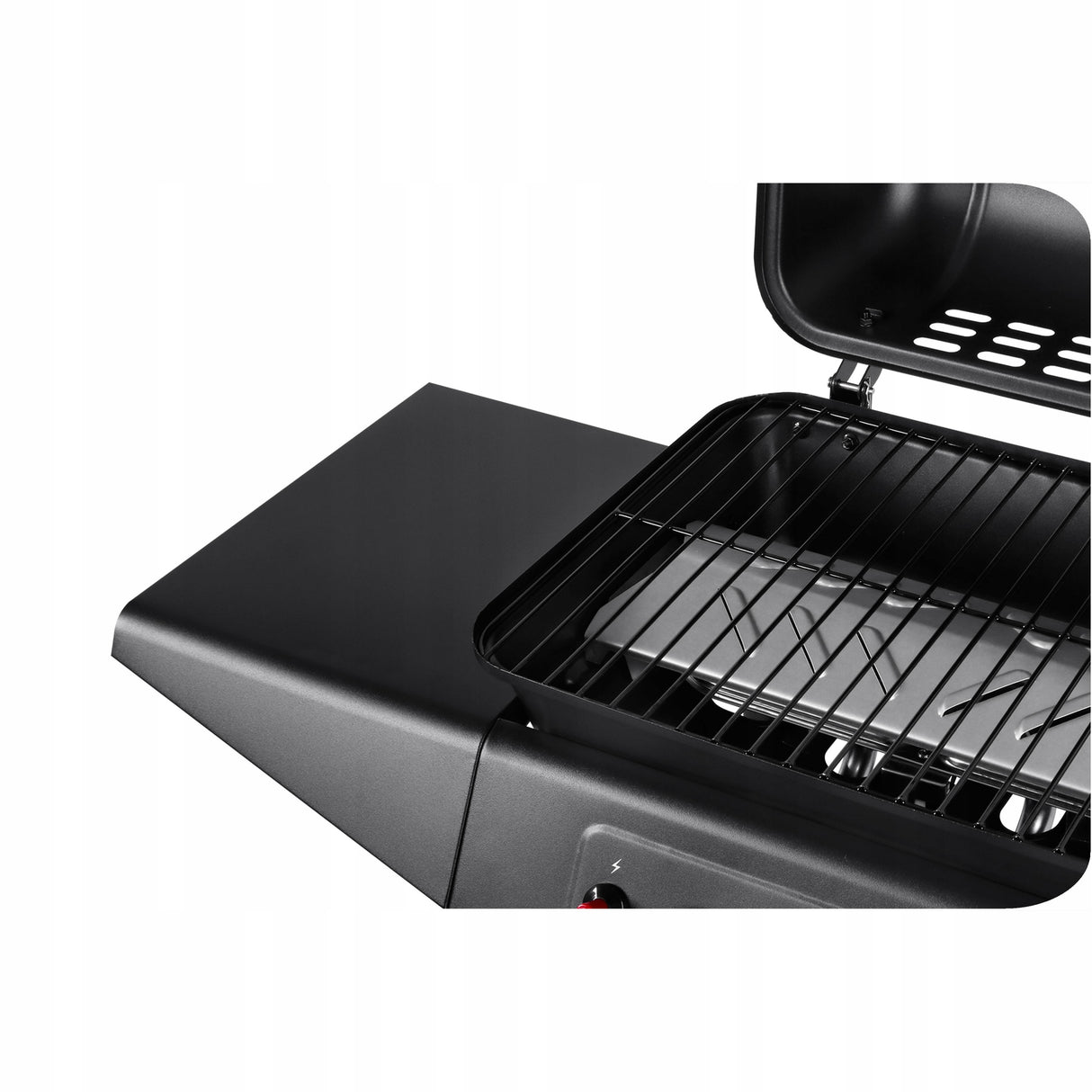 Grill Gazowy Czarny Kompaktowy Teesa BBQ 2000 2 palniki 5 kW TSA0080