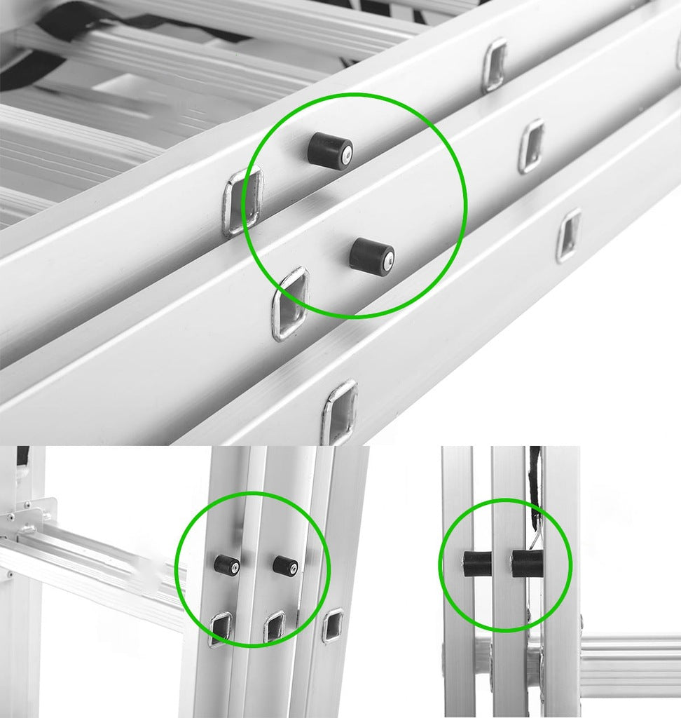 Drabina Aluminiowa na schody 6,48m 150kg + GRATIS POVES 3x8 Wielofunkcyjna