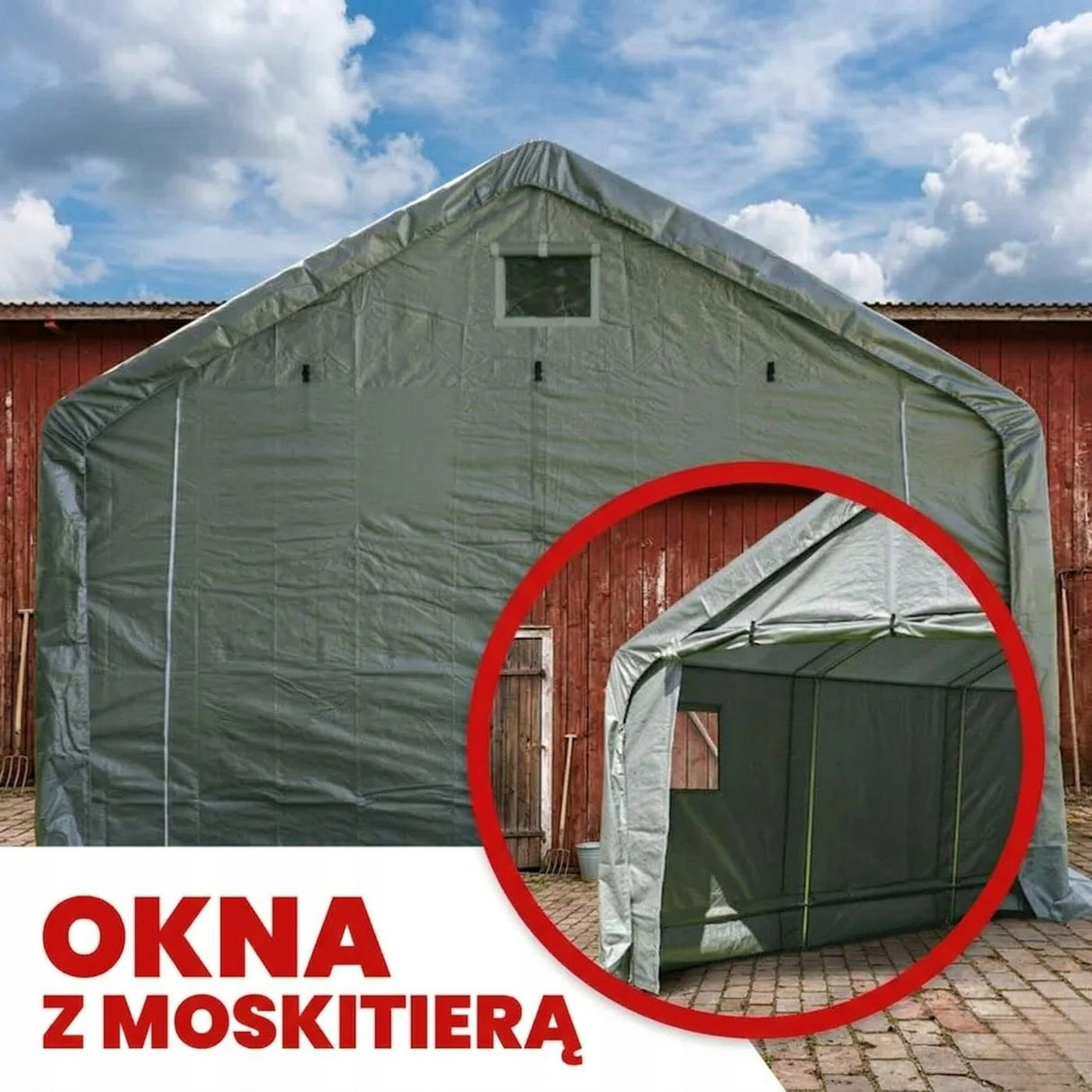 Namiot Garażowy na Motor Szary Materiał PVC Kompaktowy Wodoodporny 8x4m