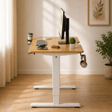 Stół z Regulacją Wysokości 110x54 cm Klon / Biały QE1M-1154-EUV1 Regulowane