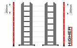 DRABINA ALUMINIOWA 3x10 na schody Udźwig do 150 kg + GRATIS POVES