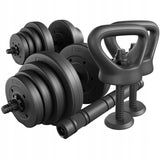 Hantle Bitumiczne Regulowane Zestaw Hantli 40kg 2x20kg Gryf Sztanga Czarne
