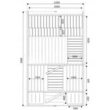 Sauna Ogrodowa z Piecem HARVIA PC90 Quadro 340 cm Szwedzkie Drewno Zestaw