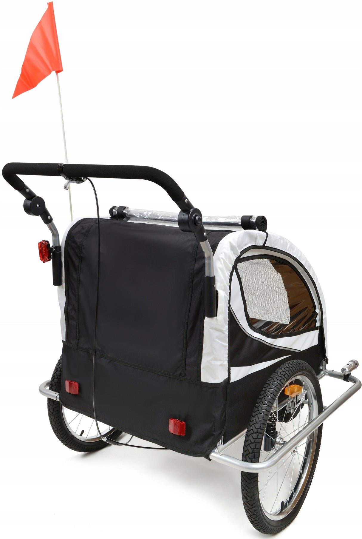 Przyczepka Rowerowa z Amortyzatorem 3w1 Pro Led Jogger dla 2 Dzieci Zabawka