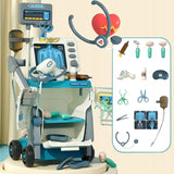 Wózek Medyczny Zestaw Lekarski Małego Doktora Lekarz EKG RTG RENTGEN XXL