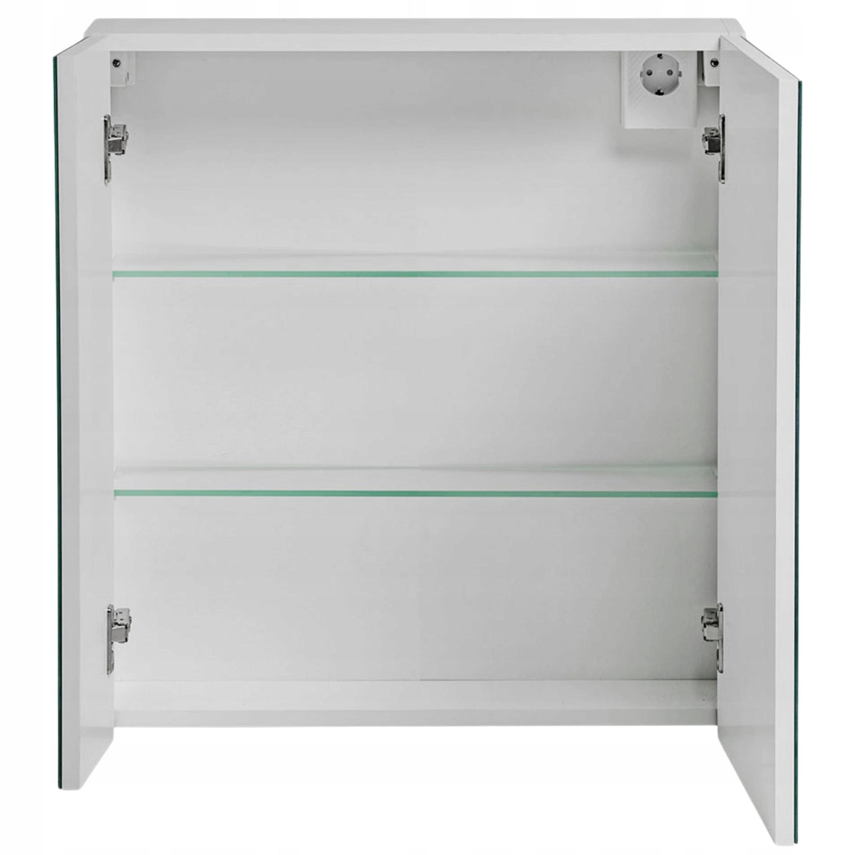 Szafka z Lustrem Płyta Laminowana Biała Łazienkowa 60 x 65 x 16,8 cm