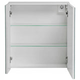 Szafka z Lustrem Płyta Laminowana Biała Łazienkowa 60 x 65 x 16,8 cm