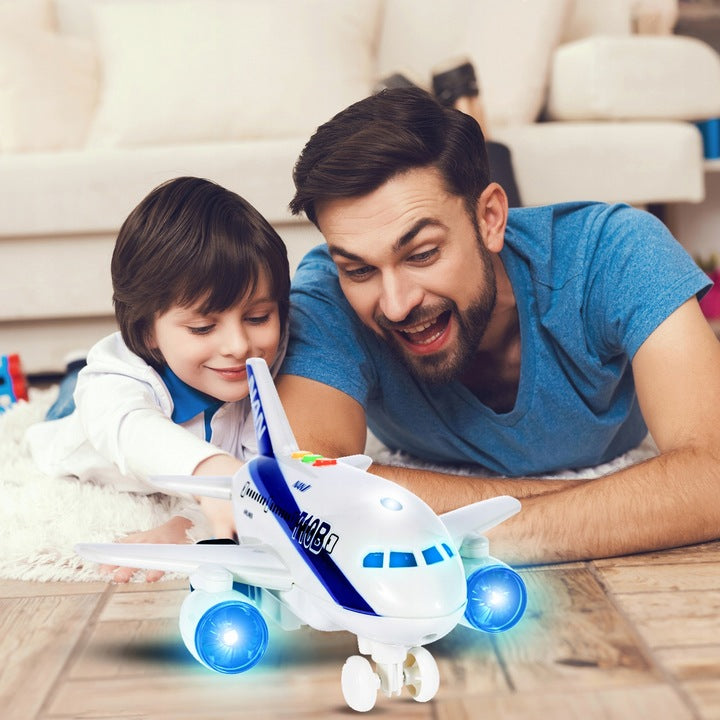 Samolot Interaktywny Pasażerski Boeing Zabawka Dźwięk Światło dla Dzieci