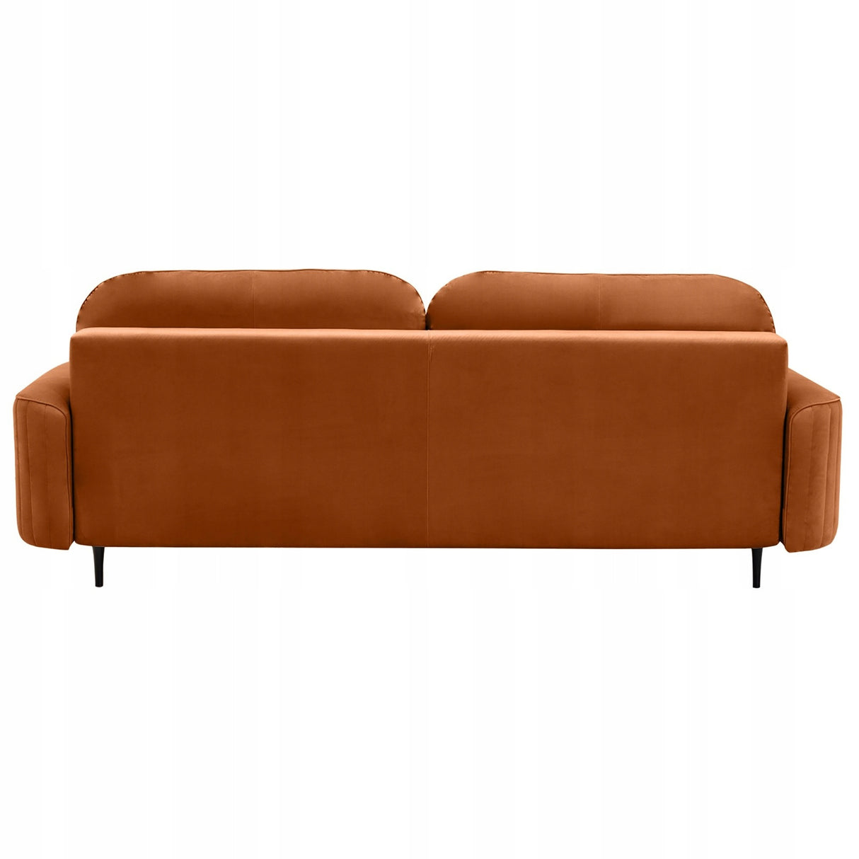 Sofa Rozkładana z Pojemnikiem na Pościel Welurowa Miedziana 244x102 cm