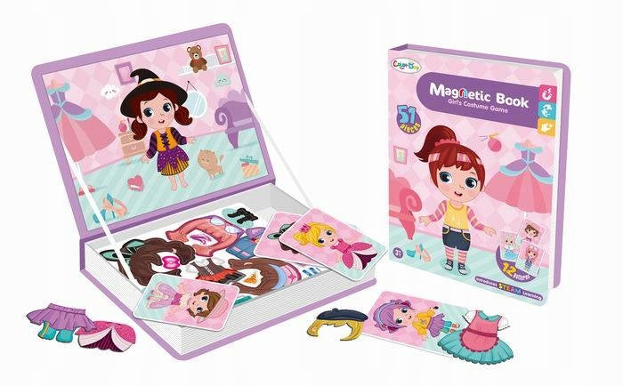 Układanka Magnetyczna Magnetyczne Ubranka dla Dziewczynki Puzzle Edukacyjne