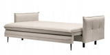 Sofa Rozkładana z Funkcją Spania i Pojemnikiem Beżowo-szara 218 x 105 cm