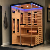 Sauna Dwuosobowa Infrared Domowe Spa na 2 Osoby Narożna Czarna Solara Lux