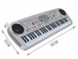 Keyboard Pianinko z Mikrofonem Organy 54 Klawisze do Grania Wyświetlacz Led