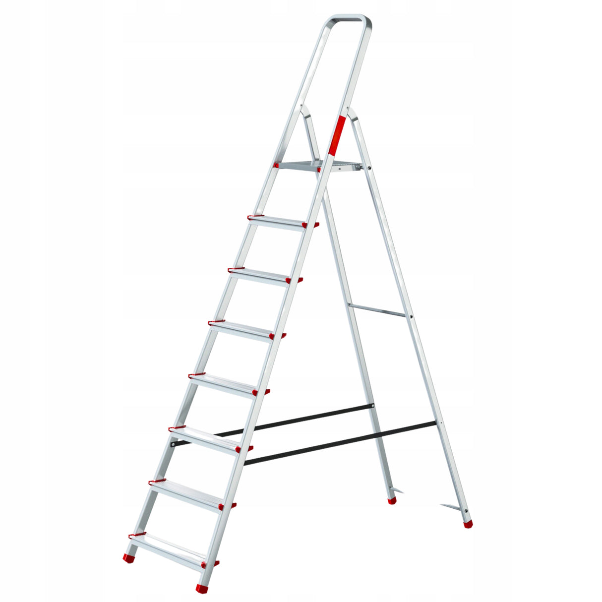 Drabina aluminiowa domowa 8 stopni hak GRATIS produkt POLSKI 3,62 m POVES