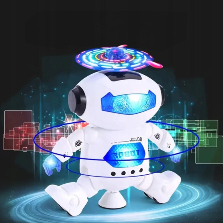Robot Interaktywny Android Tańczący na Baterię dla Dzieci Obrót 360 Stopni