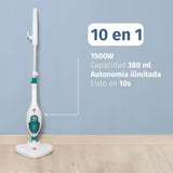 Mop Parowy Biały/Czarny 380 ml Di4 Multi10 Max Biały 10w1 1500W 380 ml