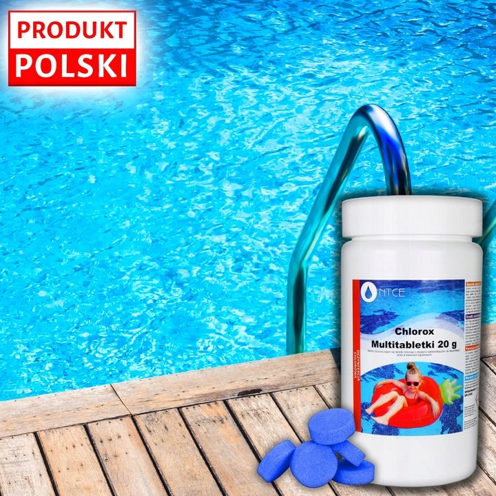 CHLOR MULTIFUNKCYJNE TABLETKI DO BASENU 11W1 JACUZZI SPA 20G BLUE BASEN 1KG