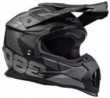 Kask Cross Enduro S EU Homologacja Lekki MTB Quad Rower Czarny Szary