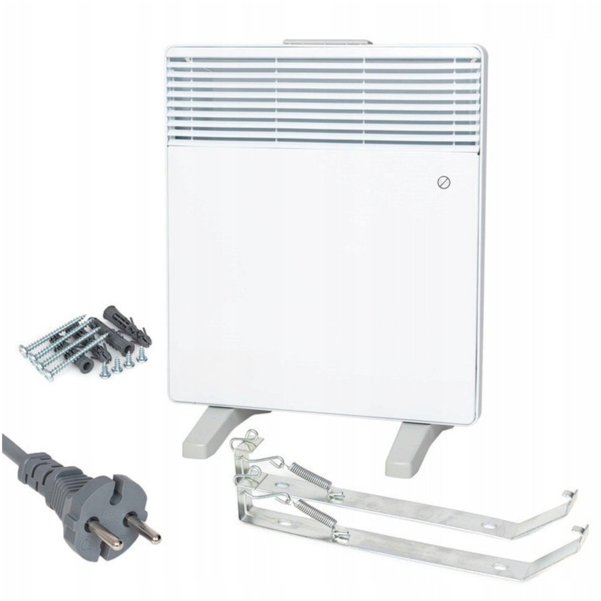Grzejnik Energooszczędny Przenośny Elektryczny Ścienny 500W Mobilny Biały