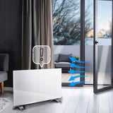 Grzejnik Elektryczny Konwektorowy Energooszczędny Szklany LED 2400W Biały