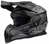 Kask Cross Enduro S EU Homologacja Lekki MTB Quad Rower Czarny Szary