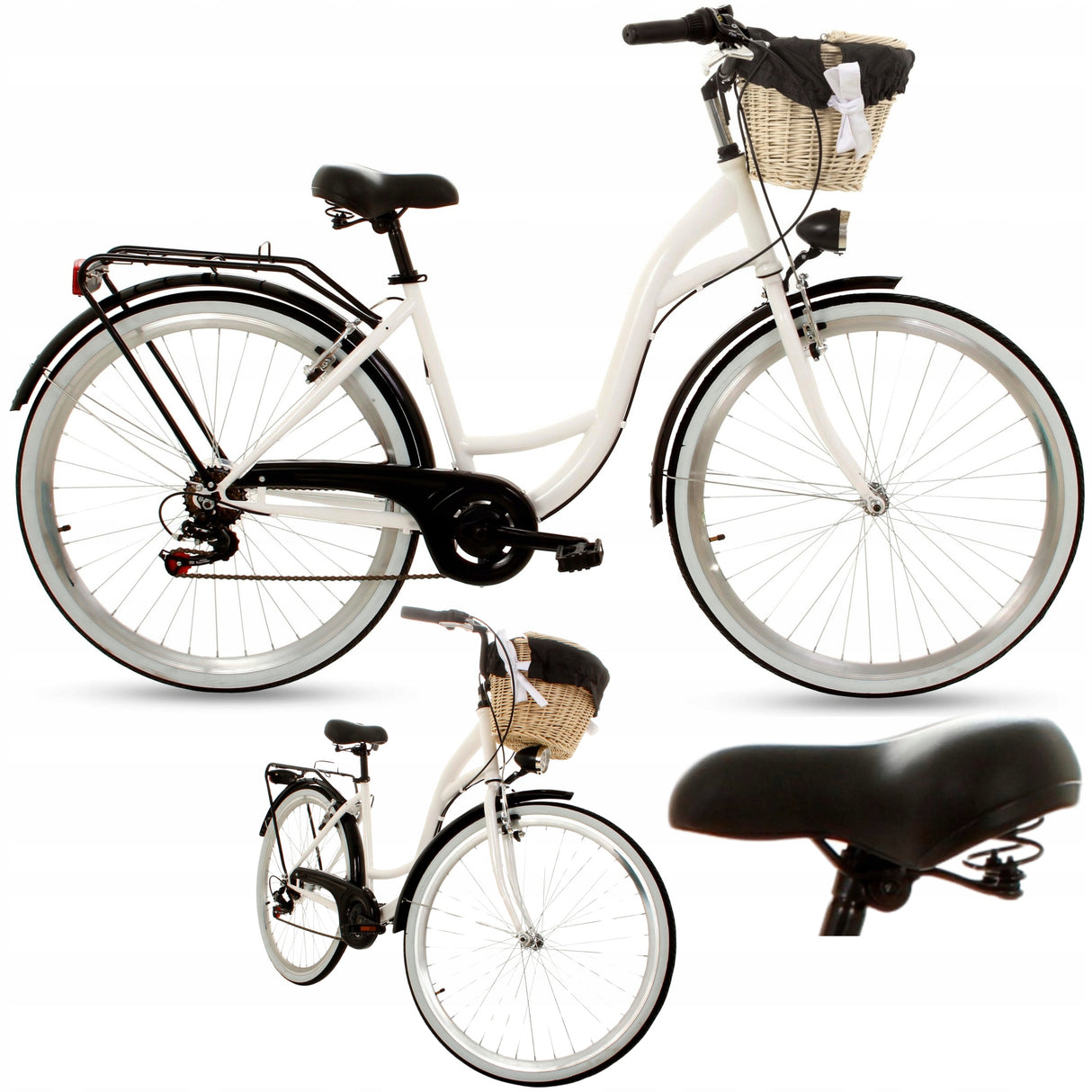 Rower Miejski Damski Lekki Damka SHIMANO 7 Koło 28" Cali WARIANTY