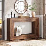 Stolik Konsolowy HOGA-JW0885X 122,5x29,8x81,8 cm Brązowy Solidny i Trwały