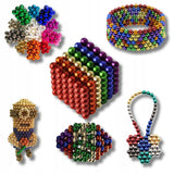 Kulki Magnetyczne Tęczowe Klocki Kolorowe 216 3mm na Prezent dla Dzieci