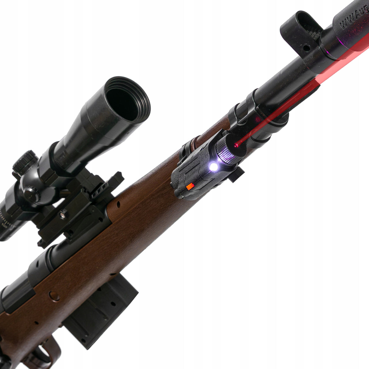 Karabin Snajperski Na Kulki 6mm Luneta Laser 92cm 800 Kulek Tarcze Prezent